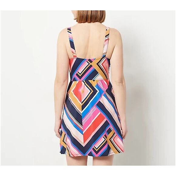 AMBERNOON II BY DR. ERUR ILYAS NEW $81 UPF 50 Swim Dress w/ Wrap Skirt‎ Size 10 - Picture 2 of 2